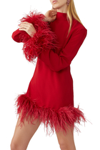 Ostrich Feather Gina Mini Dress